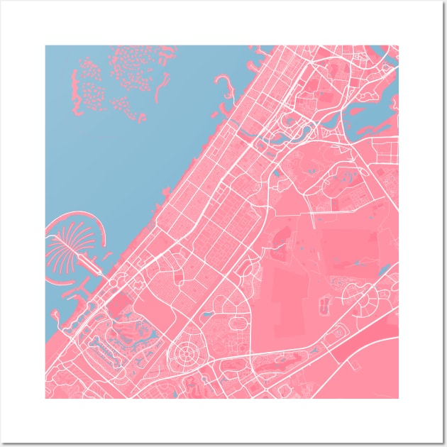 Dubai, United Arab Emirates - City Map! Wall Art by Mapstastic